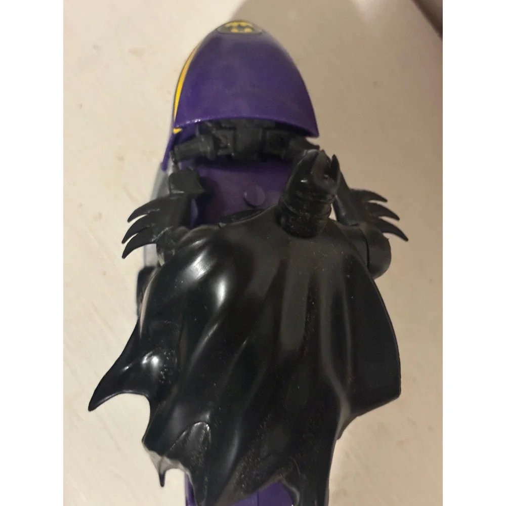 DC Comics Batman Batcycle Action Figure Purple Black Good Preowned